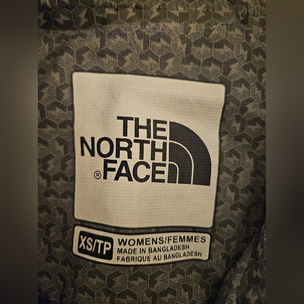 The North Face Women Vent Flash Dry Blue Hooded Rain Jacket with‎ White Zipper - Picture 3 of 5